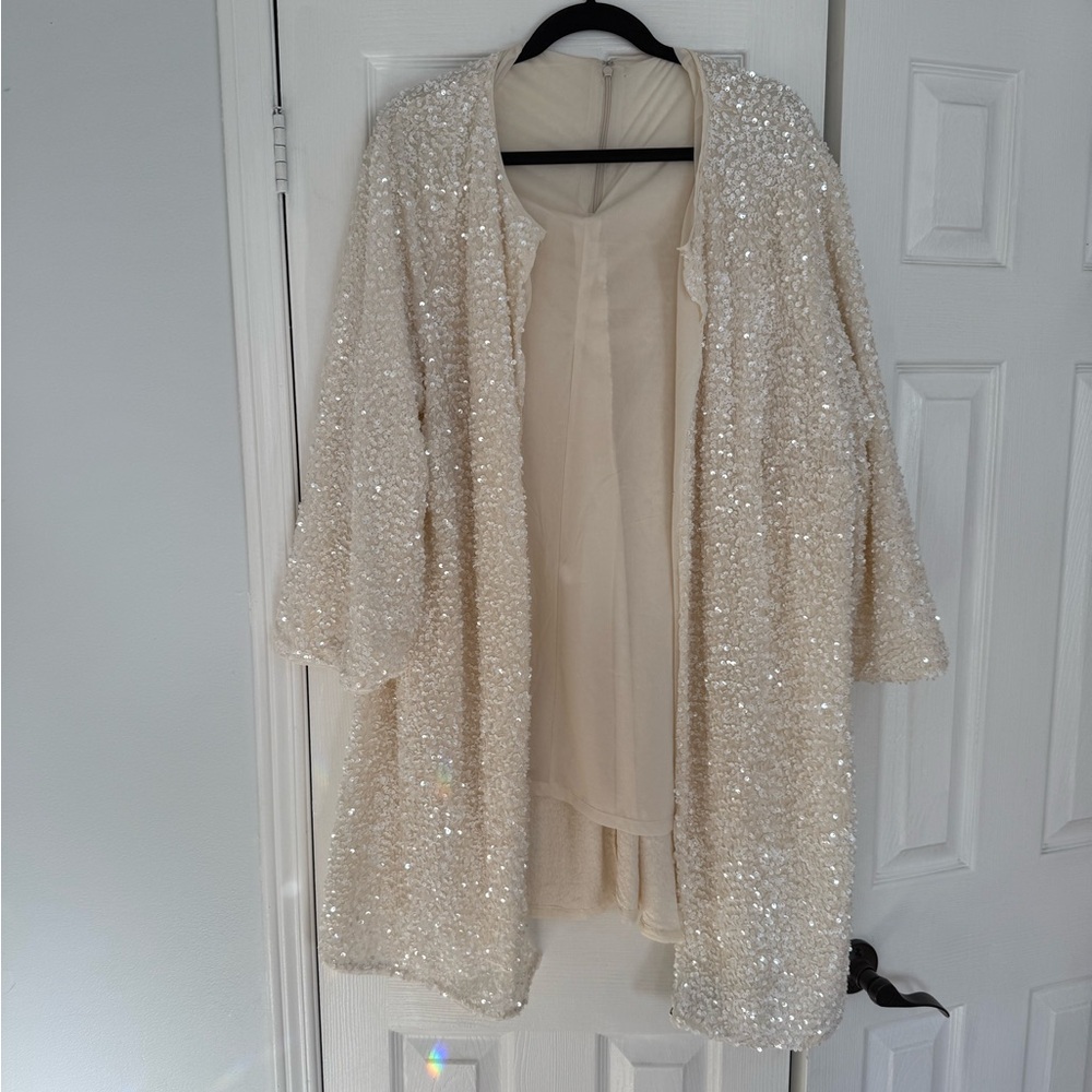 H&M Cream Sequin Jacket